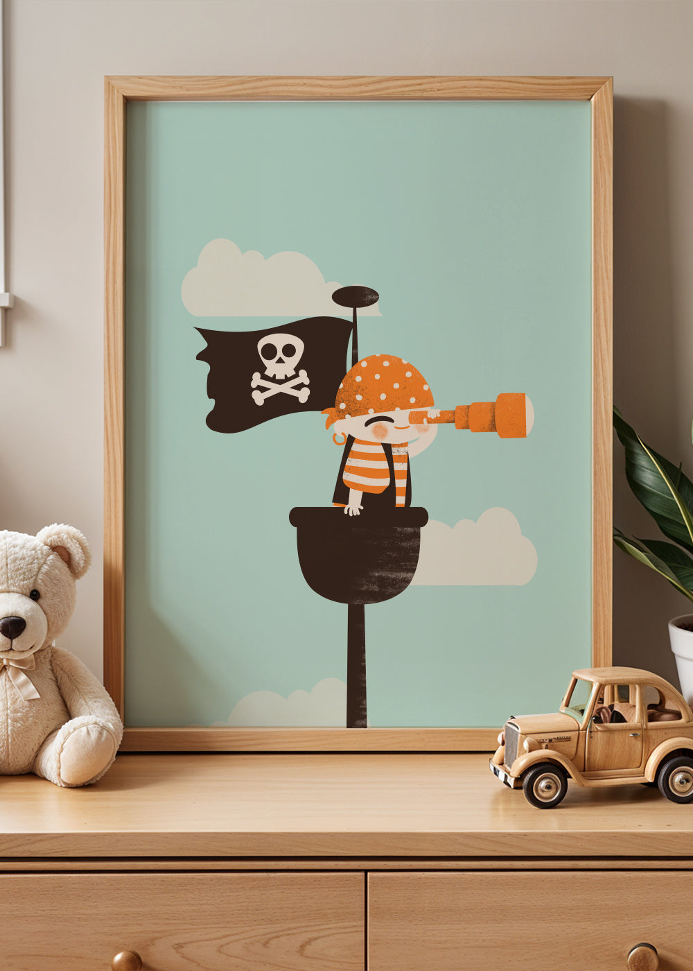 Pirate Lookout - Framed poster in an interior