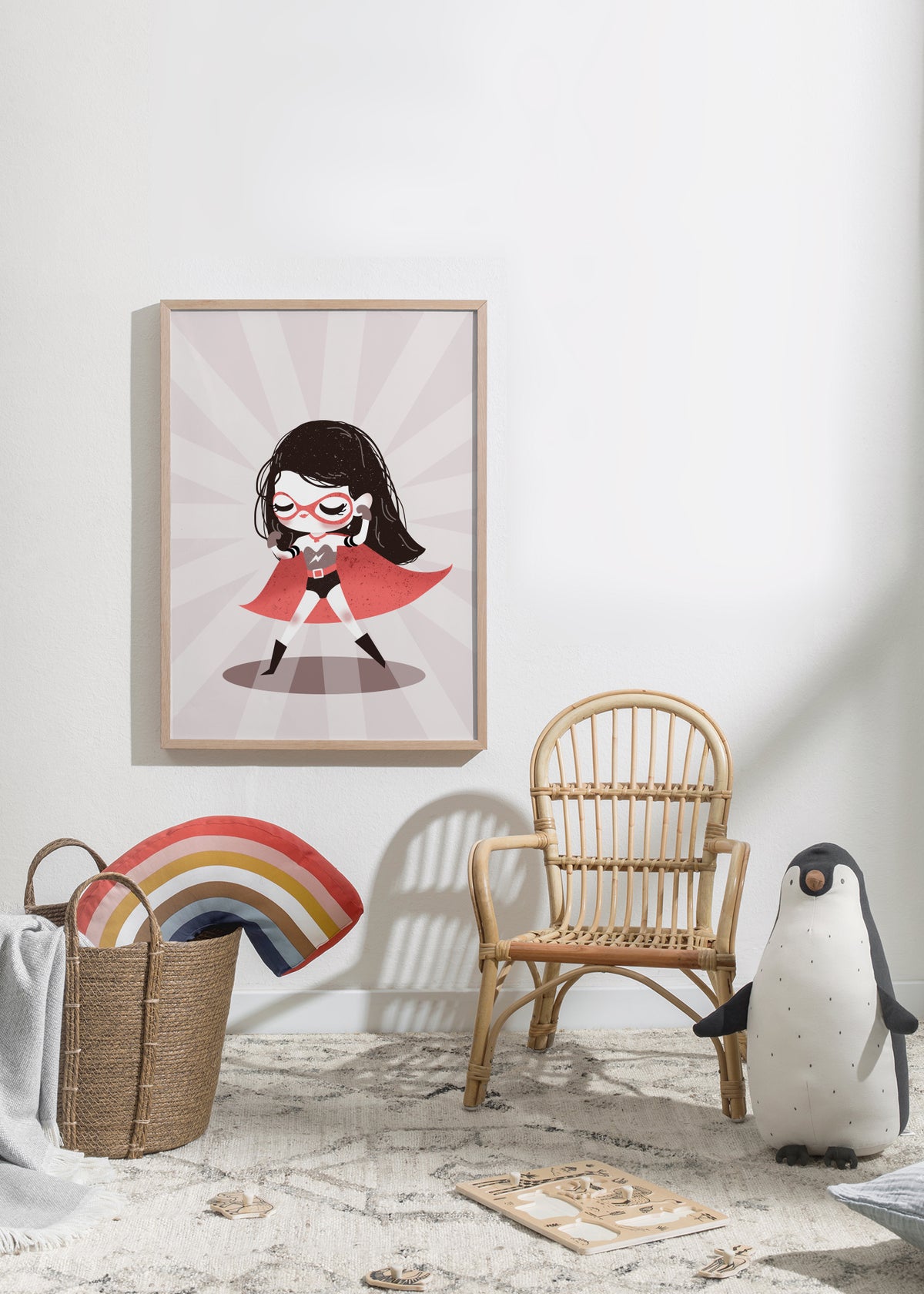 Super Hero Girl - Framed poster in an interior