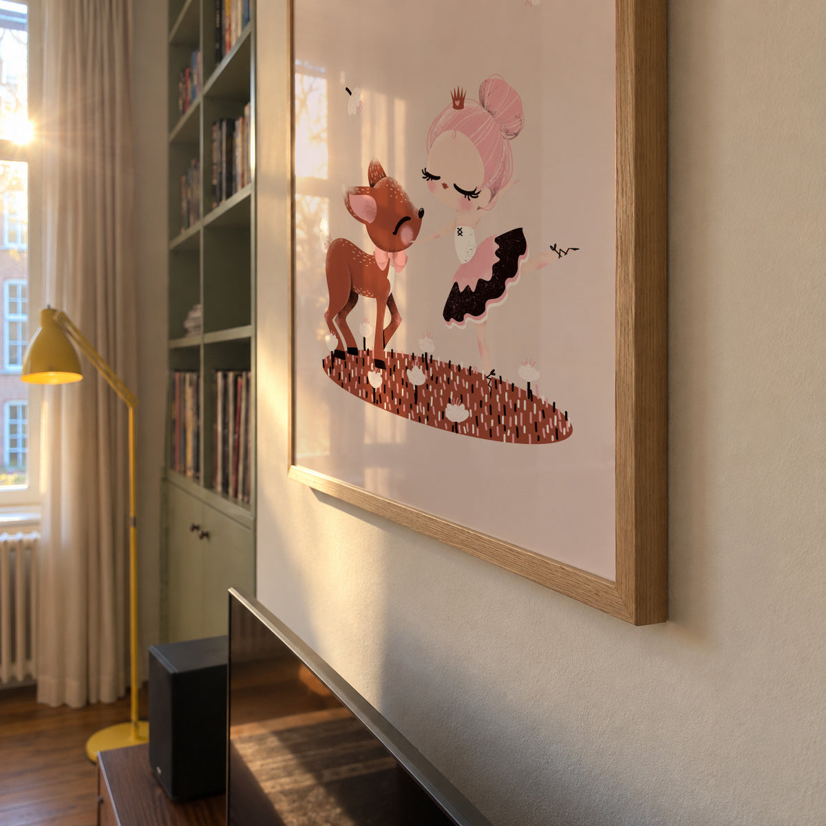 The Fawn and the Ballerina - Framed poster detail