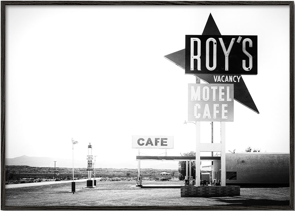 Plakat vintage Roy's Motel Café Route 66
