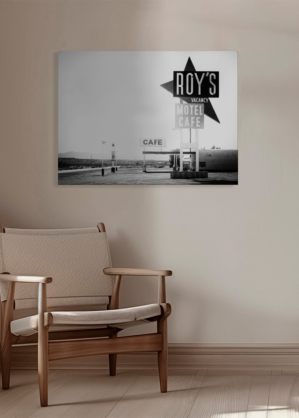 Plakat vintage Roy's Motel Café Route 66