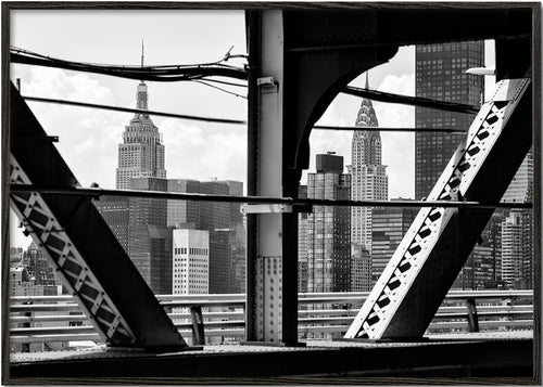 Plakat miejski: Manhattan w czerni i bieli