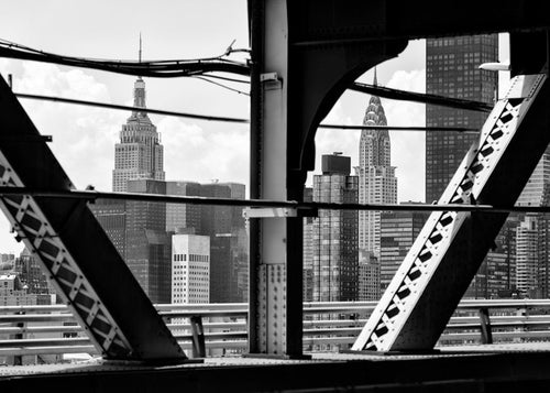Plakat miejski: Manhattan w czerni i bieli