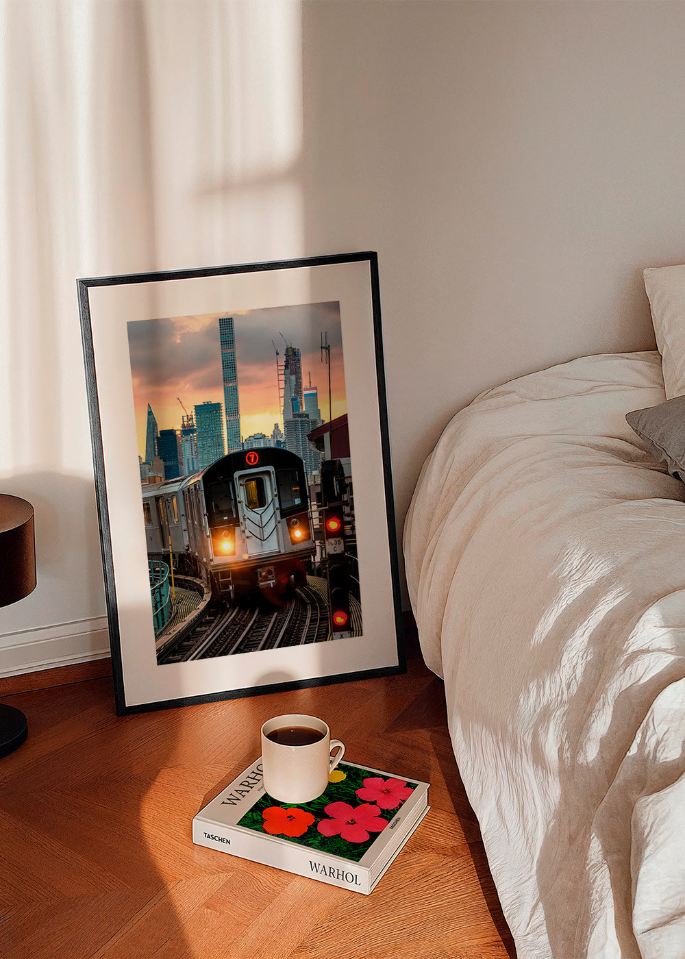 Plakat podróżniczy: Metro 7 o zachodzie słońca – Product1