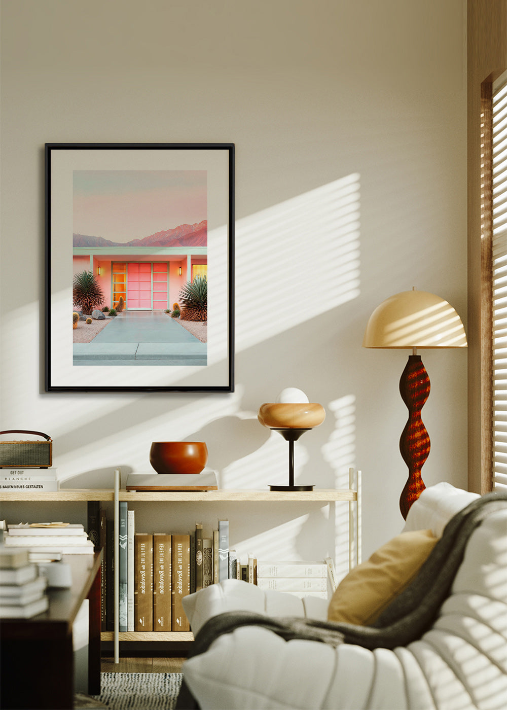 Plakat botaniczny Palm Springs różowy – Canvas2
