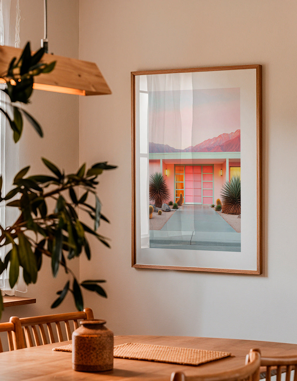 Plakat botaniczny Palm Springs różowy – Product2