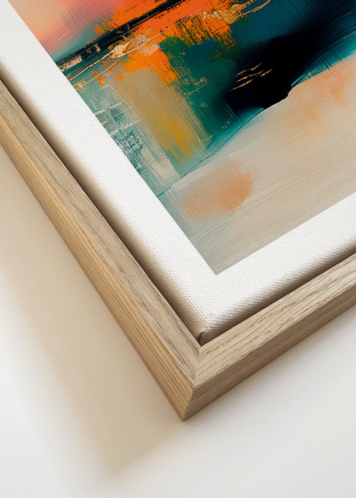 Obraz abstrakcyjny z wodnymi refleksami – Canvas detail