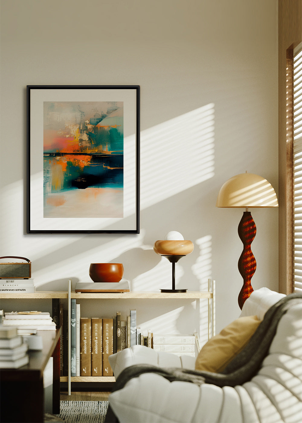 Obraz abstrakcyjny z wodnymi refleksami – Canvas1