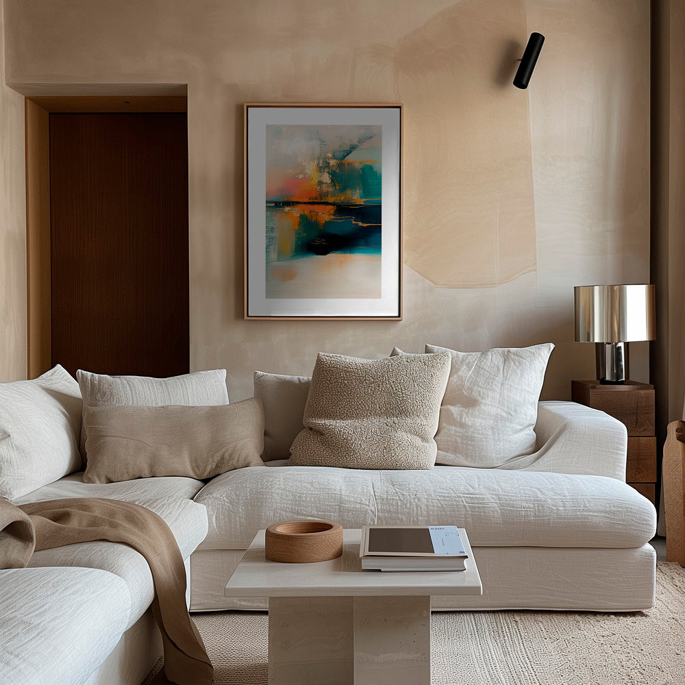 Obraz abstrakcyjny z wodnymi refleksami – Canvas2
