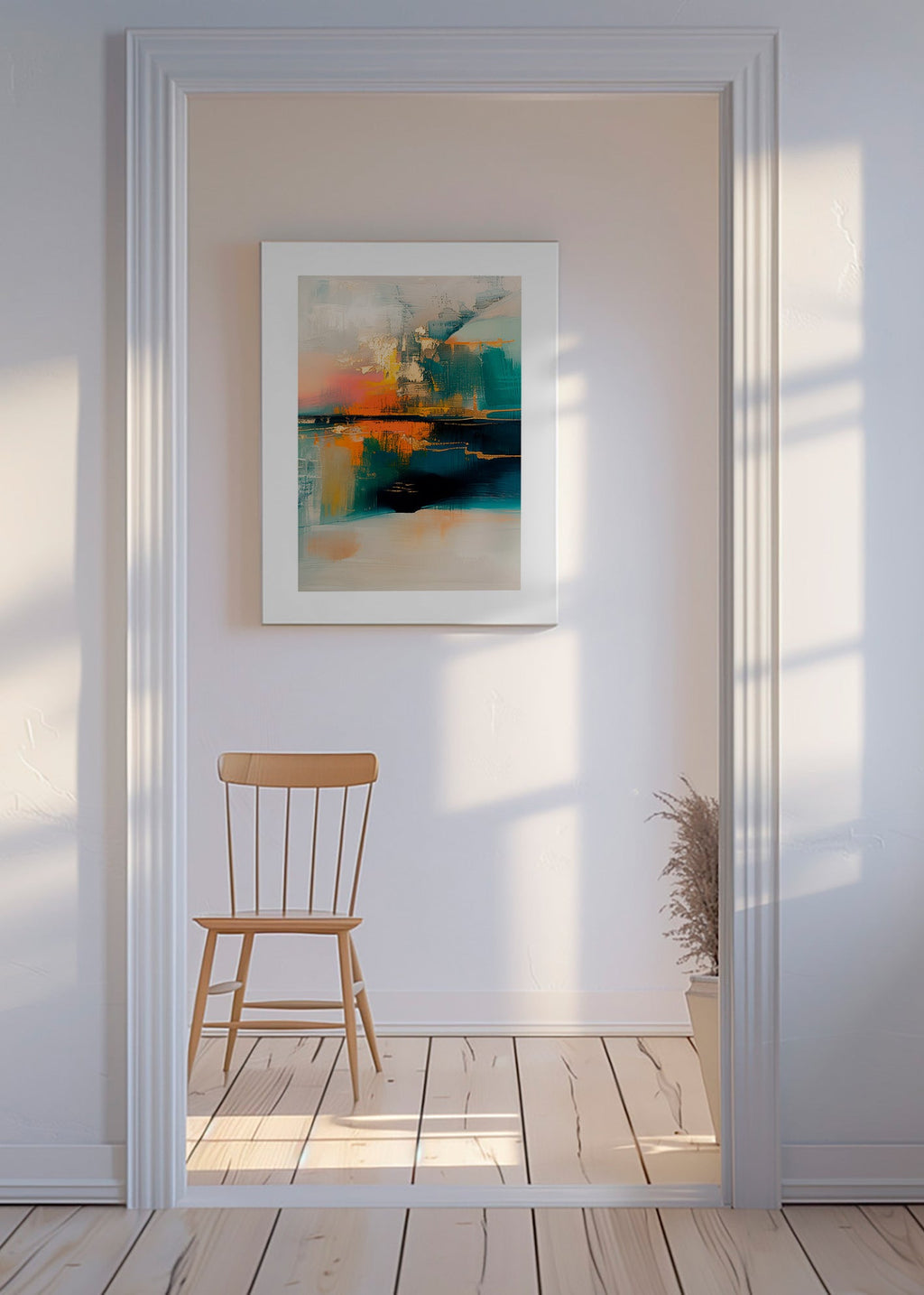 Obraz abstrakcyjny z wodnymi refleksami – Canvas