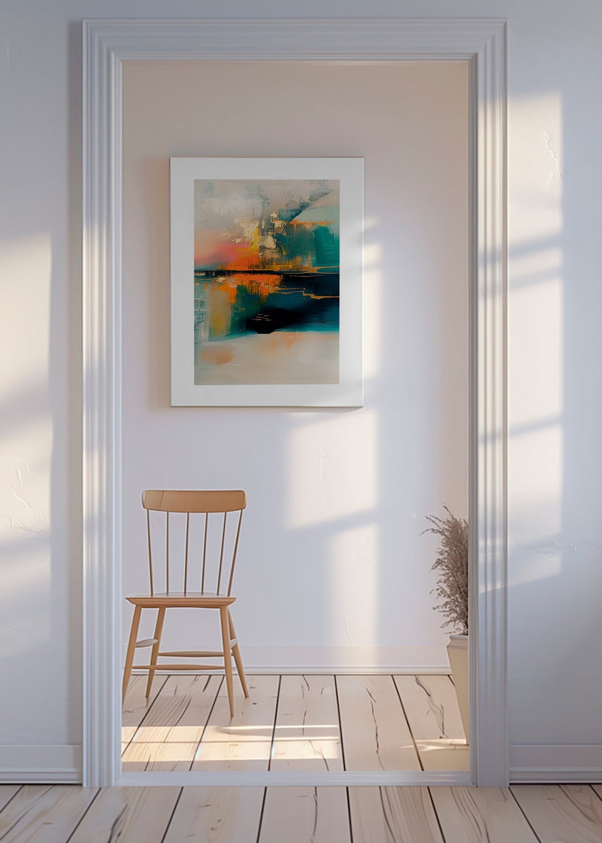 Obraz abstrakcyjny z wodnymi refleksami – Canvas