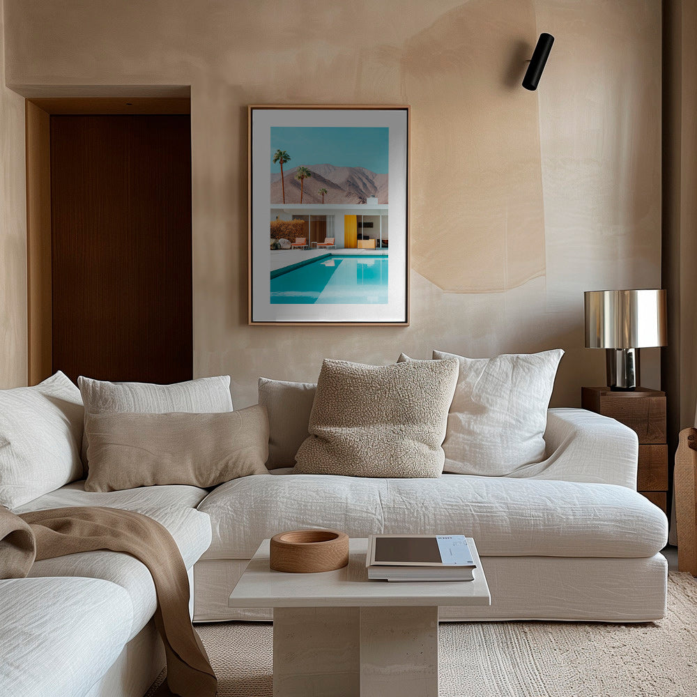 Obraz krajobrazowy z basenem i palmami – Canvas1