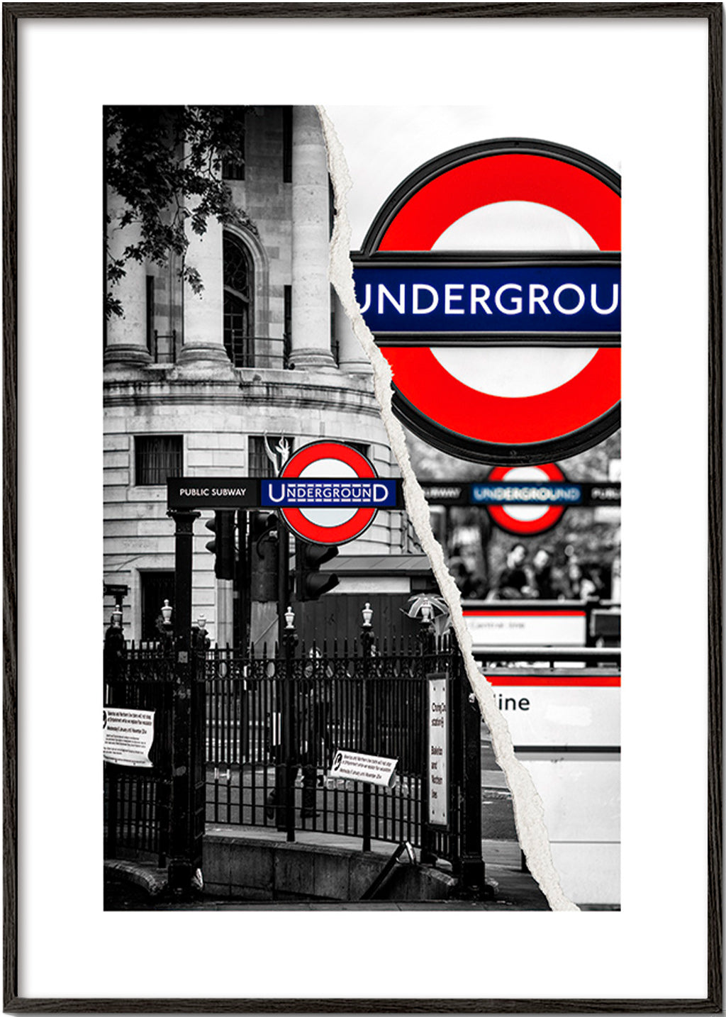 Sztuka miasta z szyldem Underground z Londynu – Black Frame