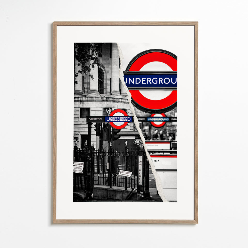 Sztuka miasta z szyldem Underground z Londynu – Oak Frame