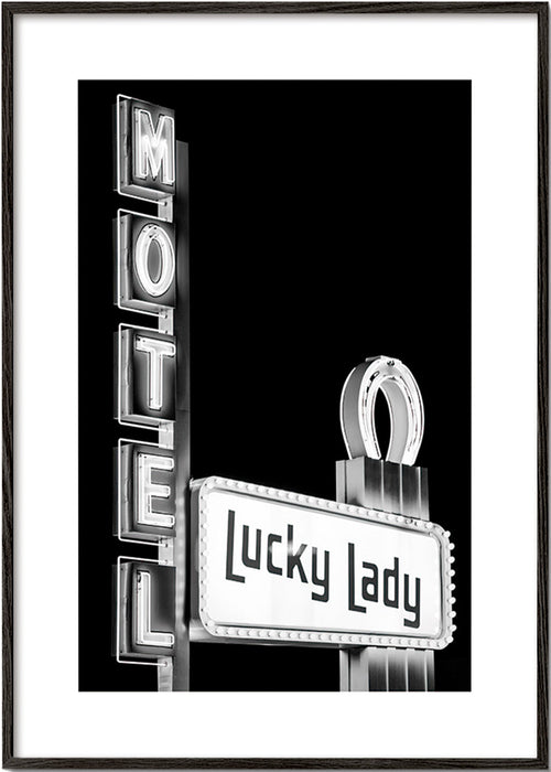 Fotografia szyldu Motel Lucky Lady – Black Frame