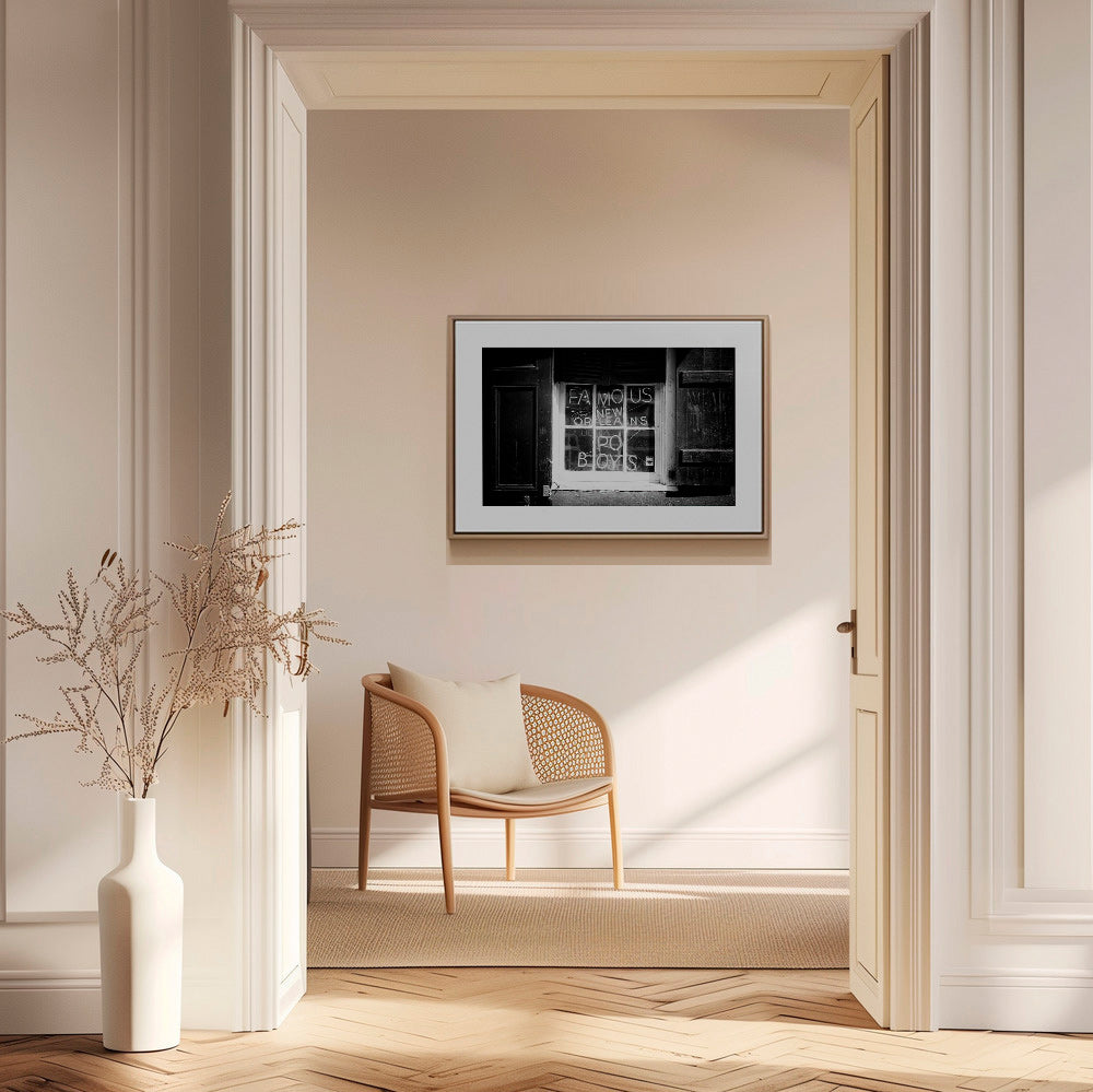 Sztuka do kuchni: szyld New Orleans w czerni i bieli – Canvas1