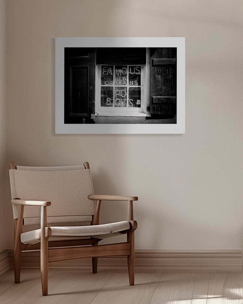 Sztuka do kuchni: szyld New Orleans w czerni i bieli – Canvas
