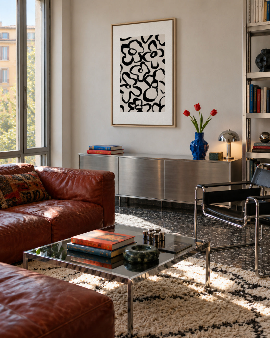 Bold and beautiful - Framed canvas in an interior