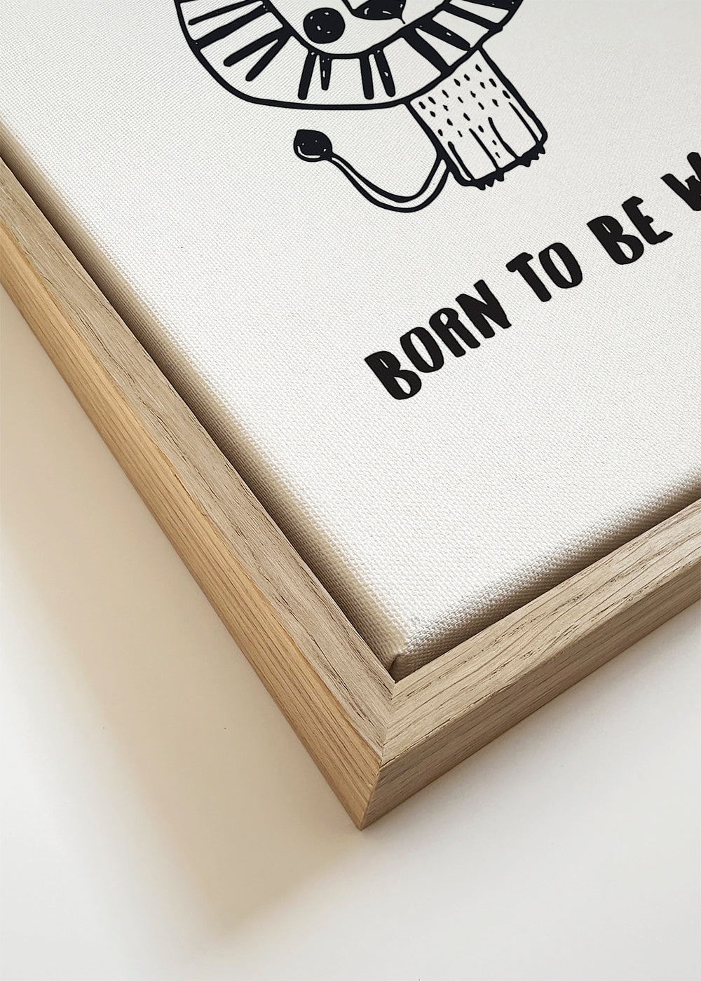 Ilustracja lwa minimal 'Born to be wild'