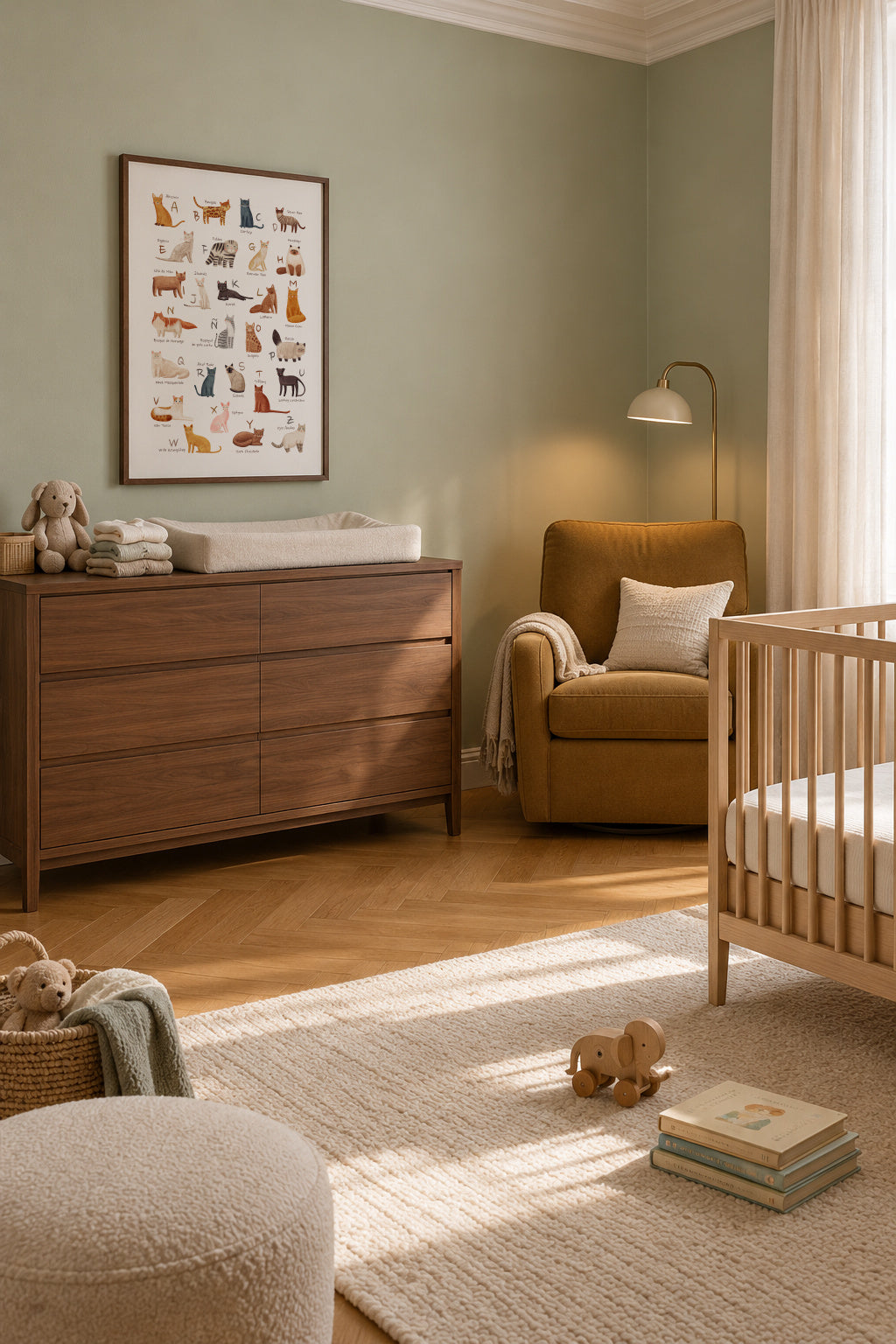Abecedario gatos (español) - Framed poster in an interior