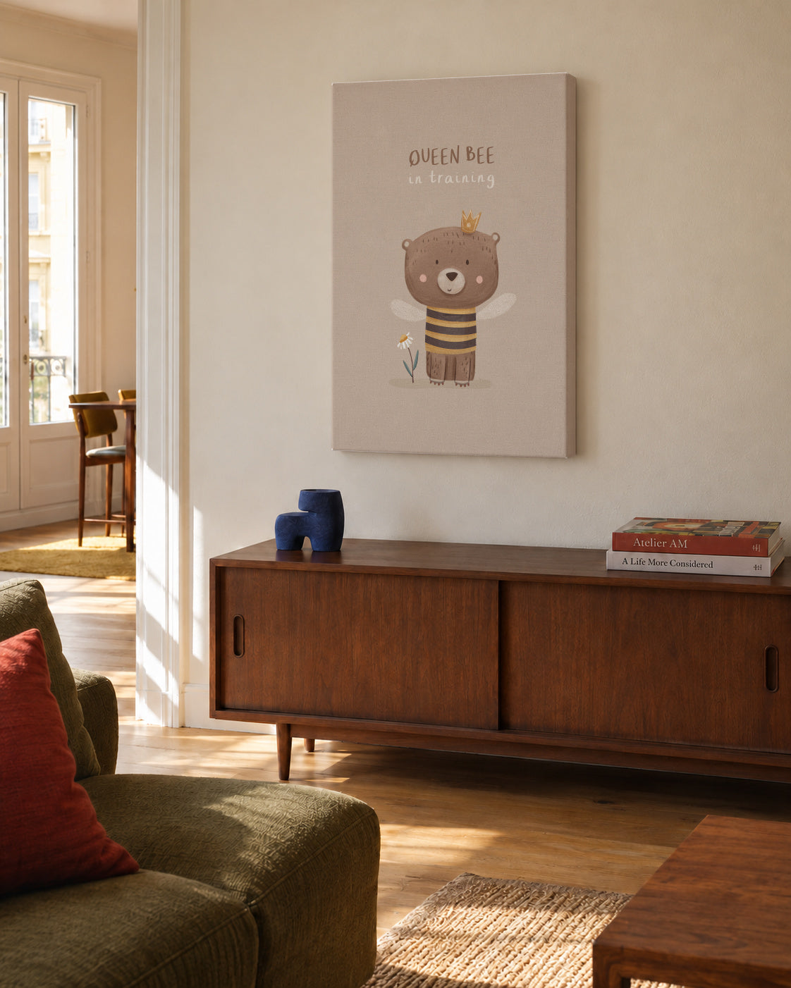 Queen bee beige - Unframed canvas in an interior