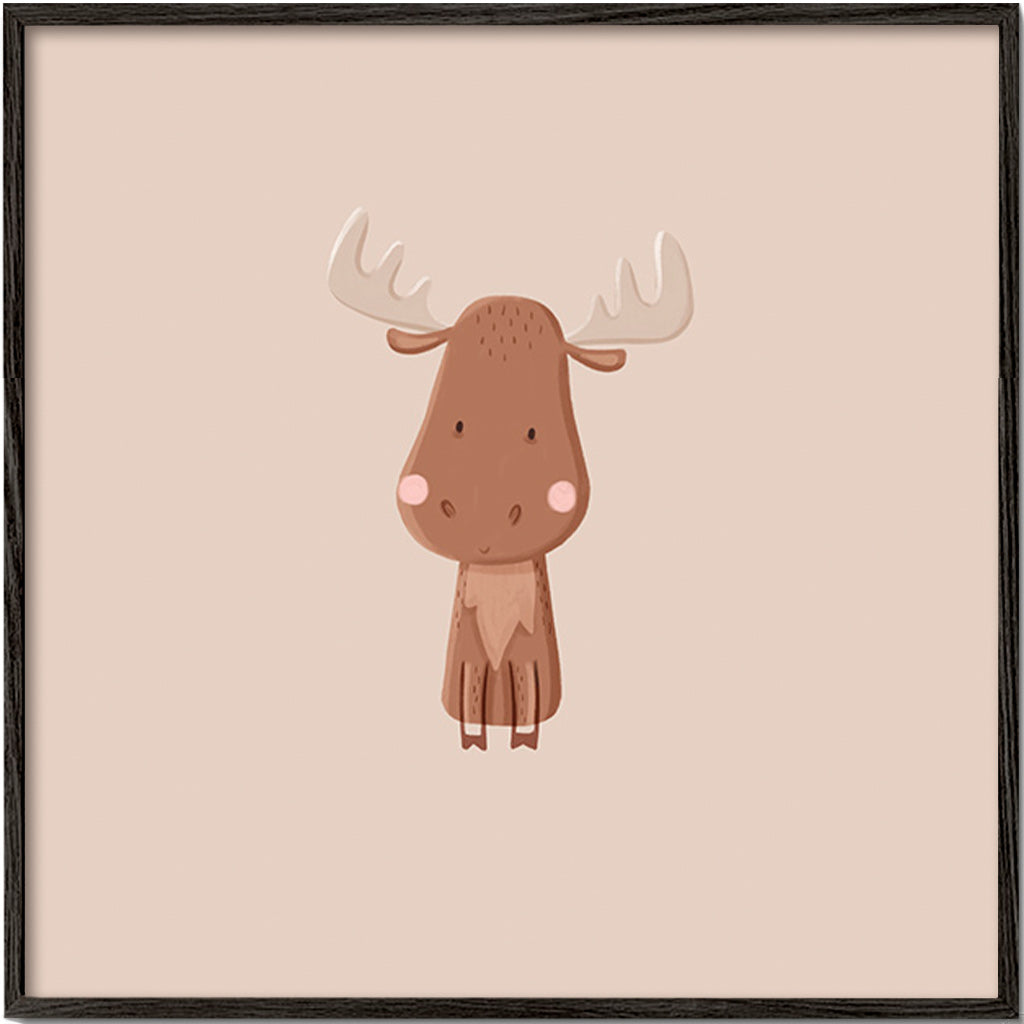 Minimalistyczny plakat z łosiem