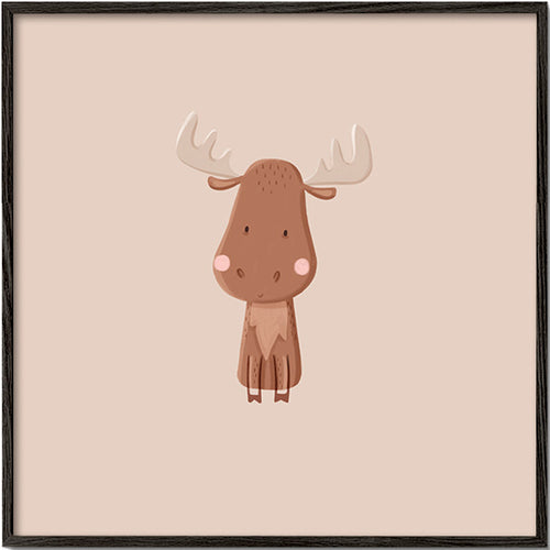 Minimalistyczny plakat z łosiem