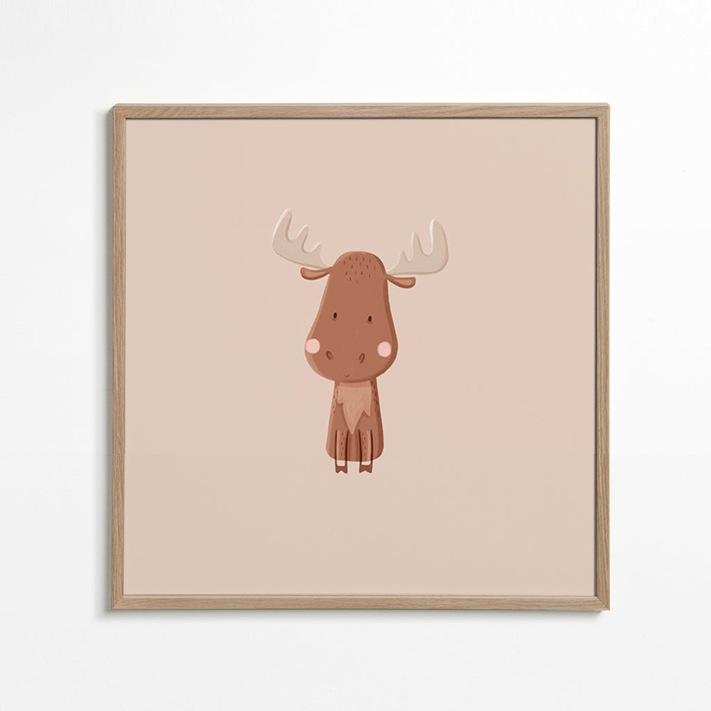 Minimalistyczny plakat z łosiem