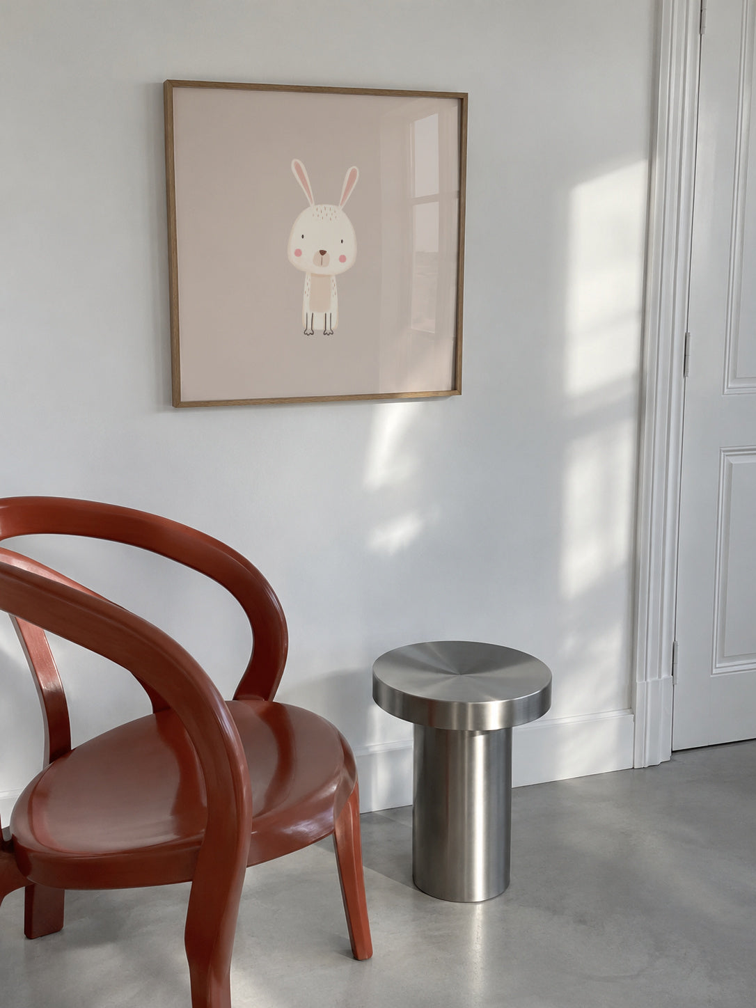 Rabbit - Framed poster in an interior