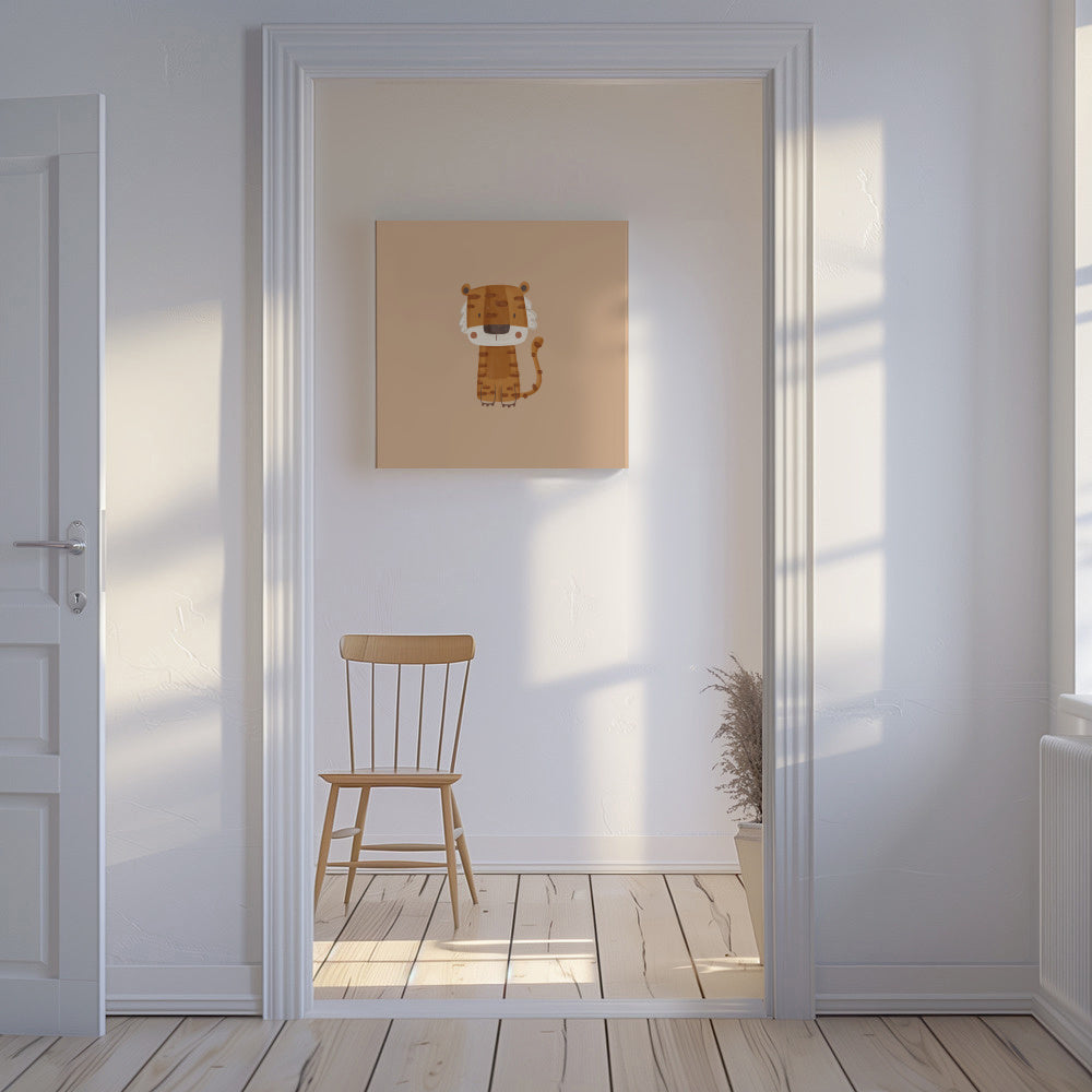 Tiger - Unframed canvas in an interior
