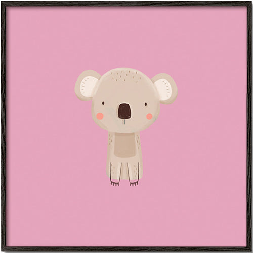 Plakat dziecięcy: minimalny różowy koala
