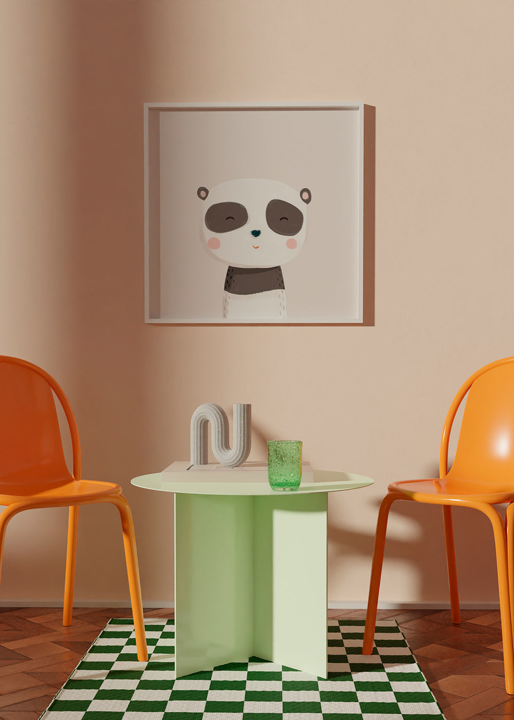 Plakat dziecięcy słodki panda ilustracja