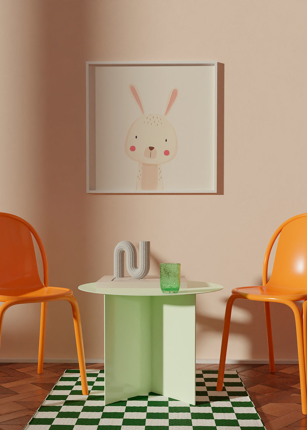 Plakat dziecięcy z uroczym królikiem