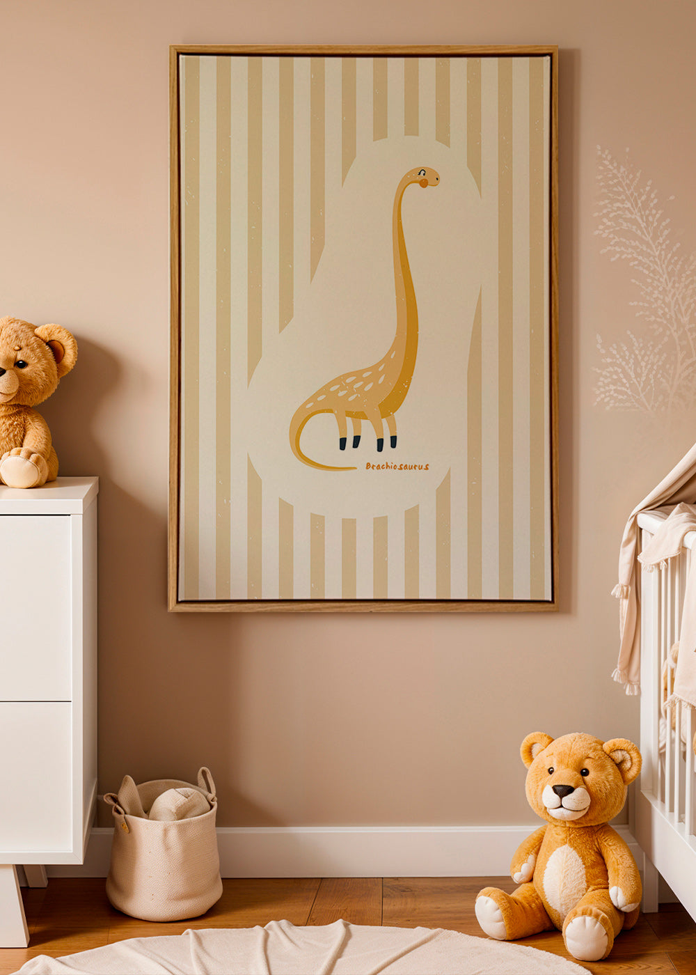 Plakat dziecięcy Brachiosaurus żółty