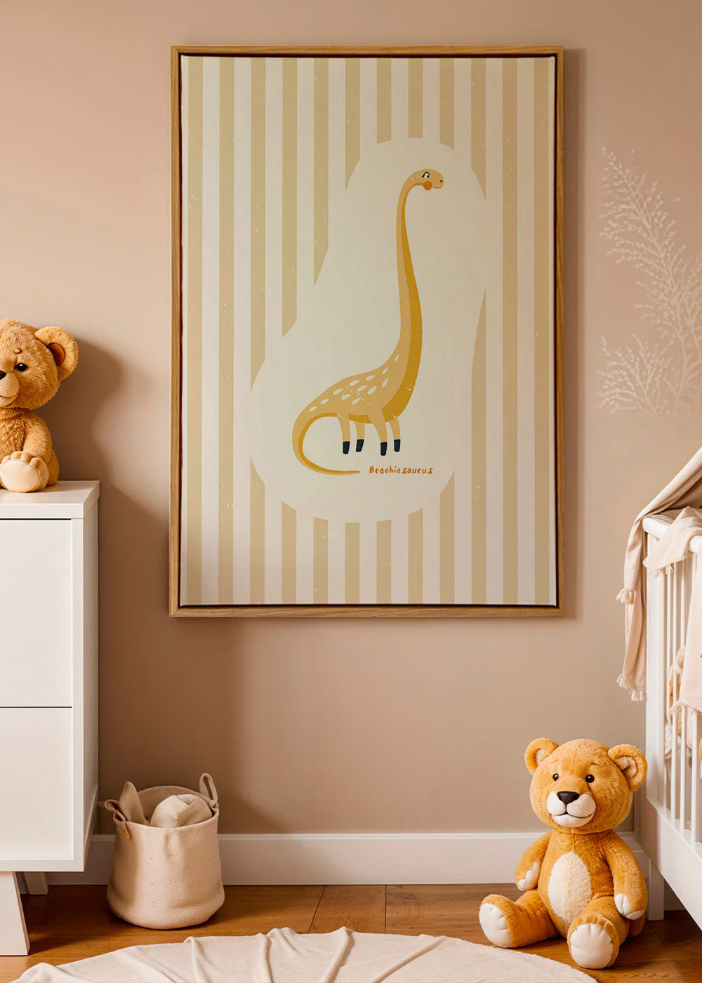 Plakat dziecięcy Brachiosaurus żółty