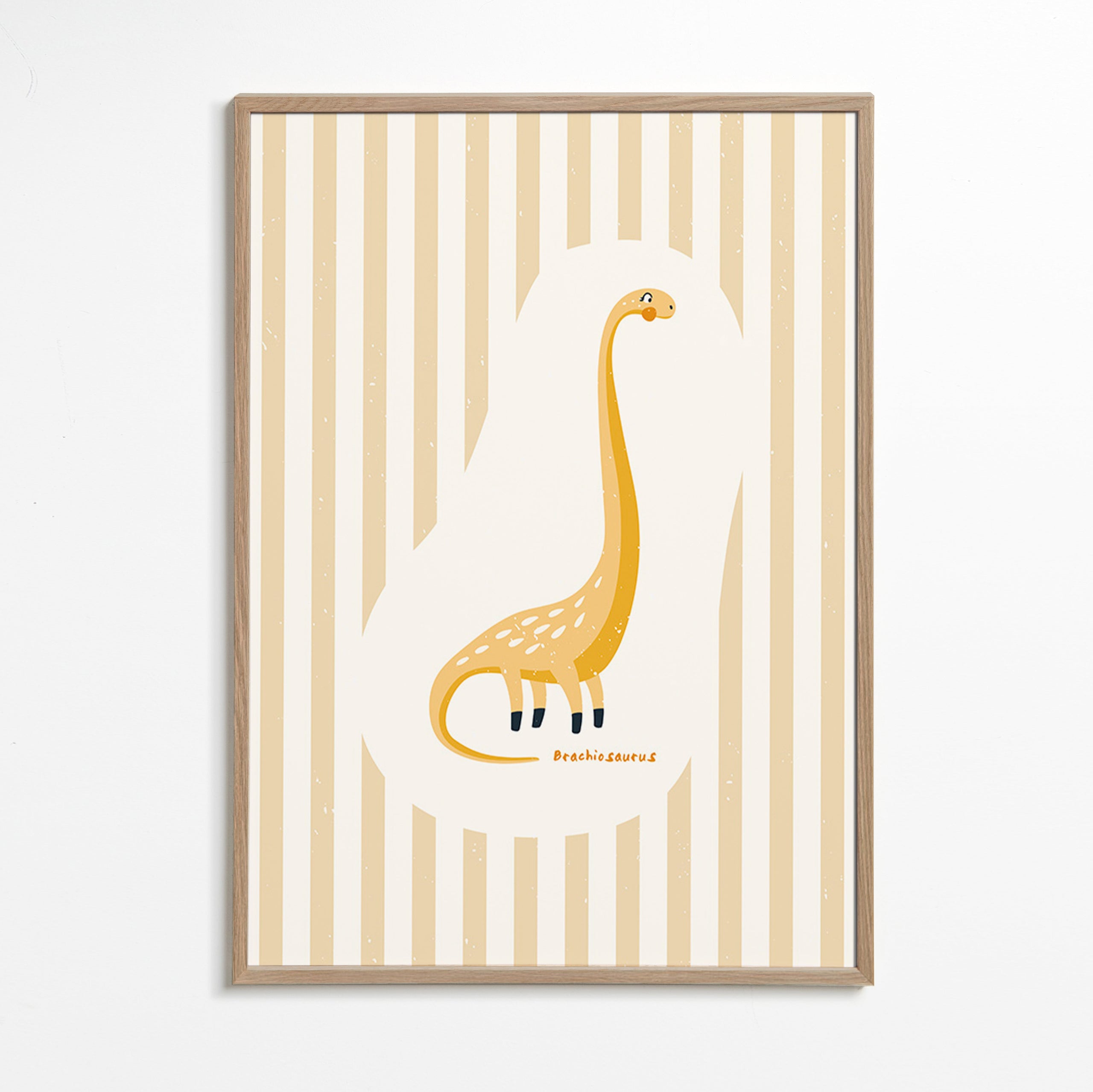Plakat dziecięcy Brachiosaurus żółty
