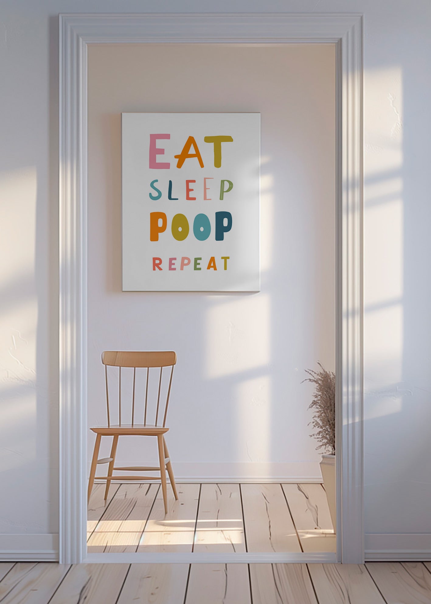 Wesoły plakat typograficzny dla dzieci