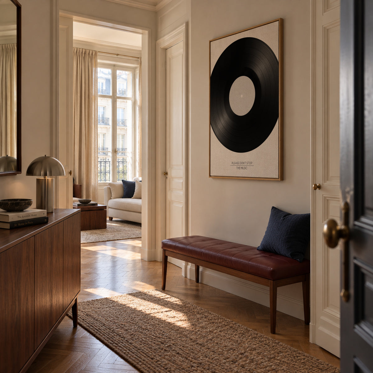 Don'T Stop The Music - Framed canvas in an interior