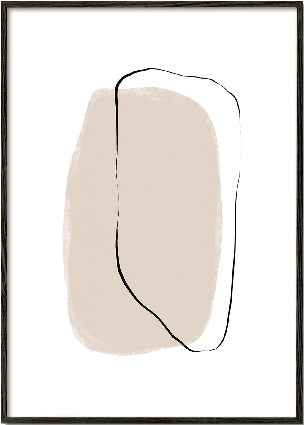 Minimalistyczna beżowa grafika z linią