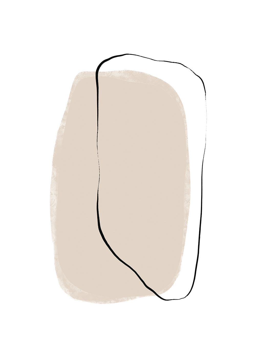 Minimalistyczna beżowa grafika z linią
