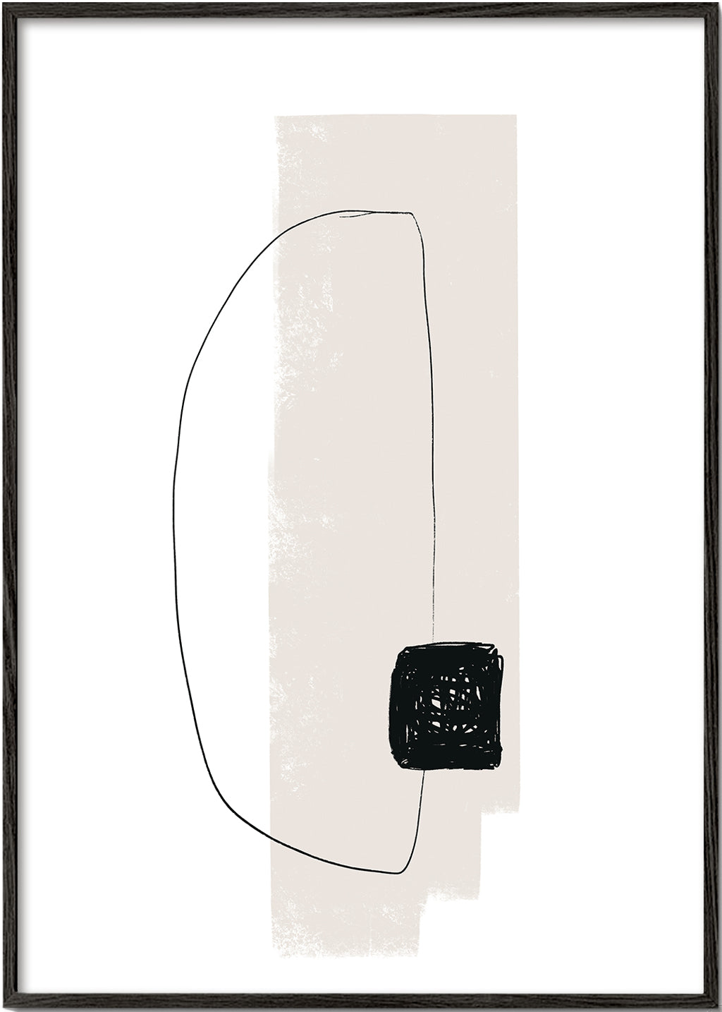 Obraz minimalistyczny z organiczną linią