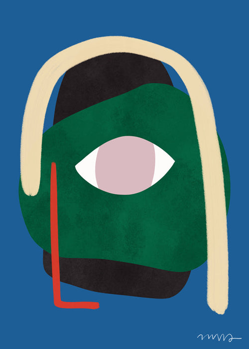 Ilustracja abstrakcyjna twarzy