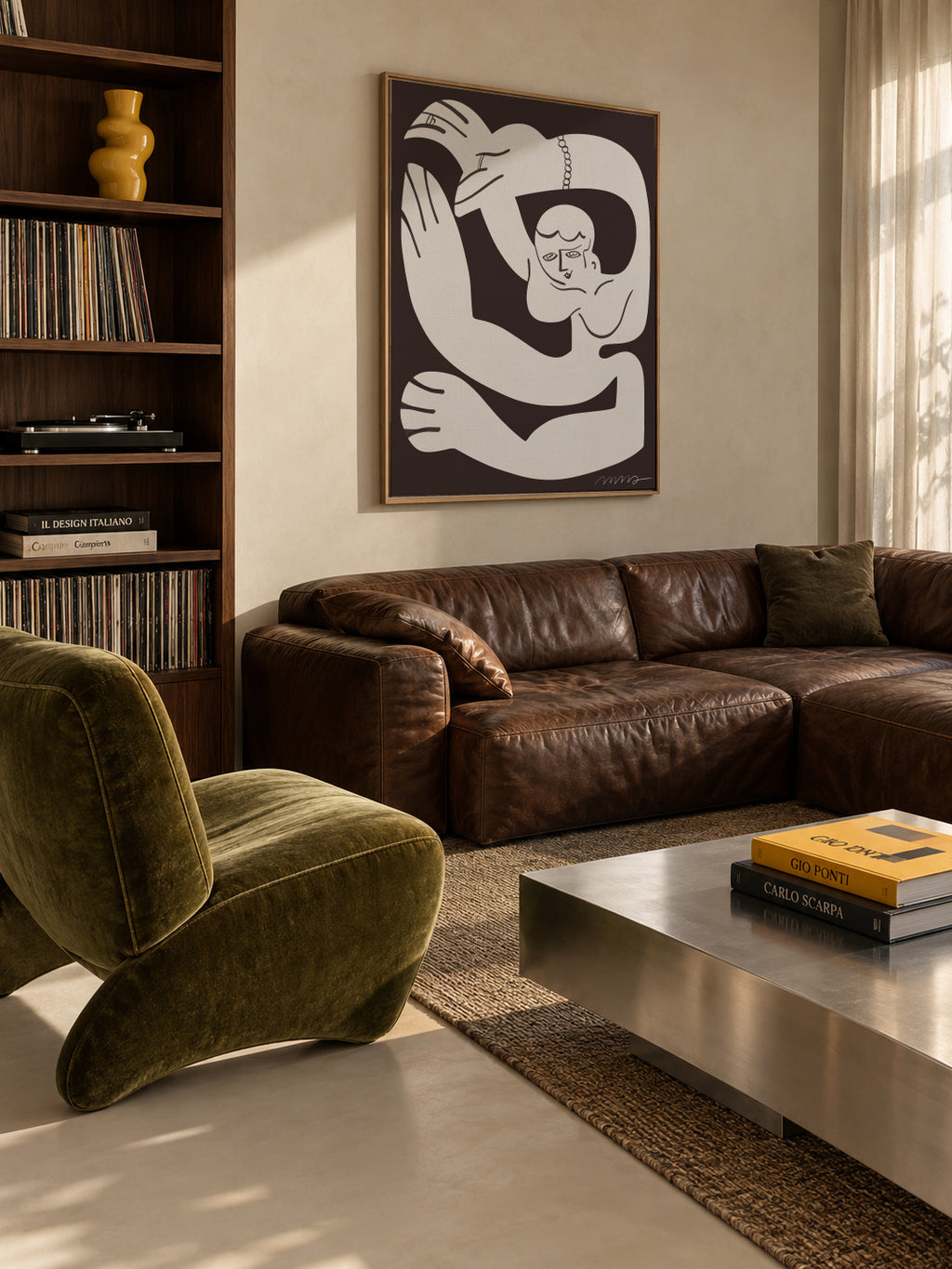 Myrina 01 - Framed canvas in an interior