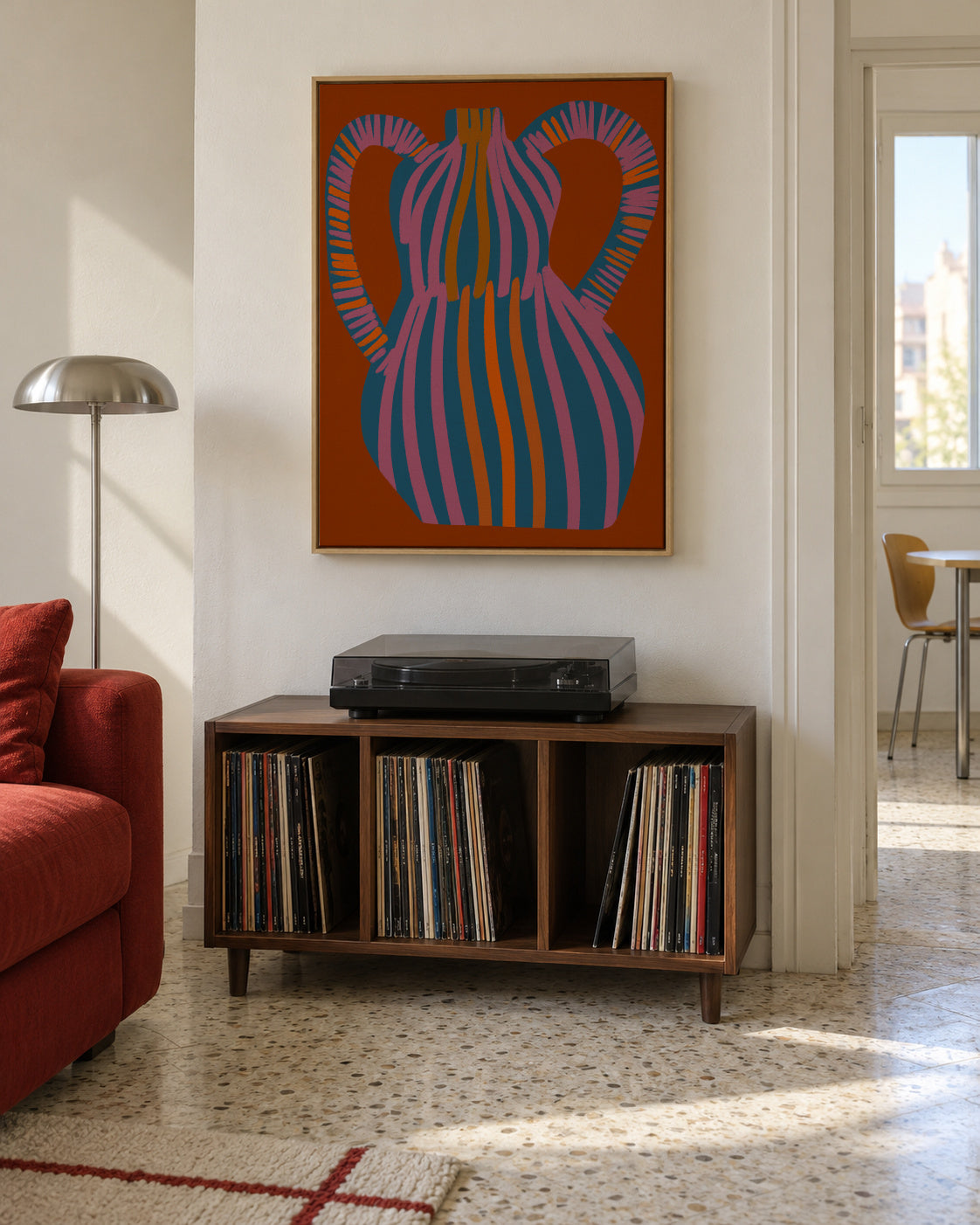 Provincial Vase 01 - Framed canvas in an interior