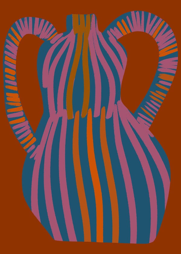Ilustracja pasiasty wazon
