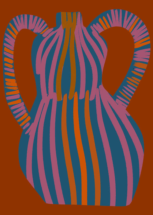Ilustracja pasiasty wazon