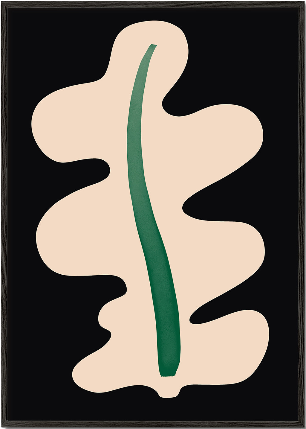 Plakat botaniczny abstrakcyjny liść