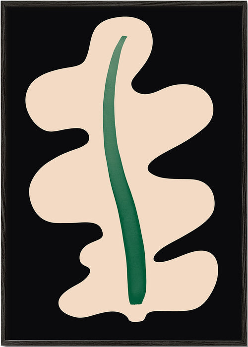 Plakat botaniczny abstrakcyjny liść