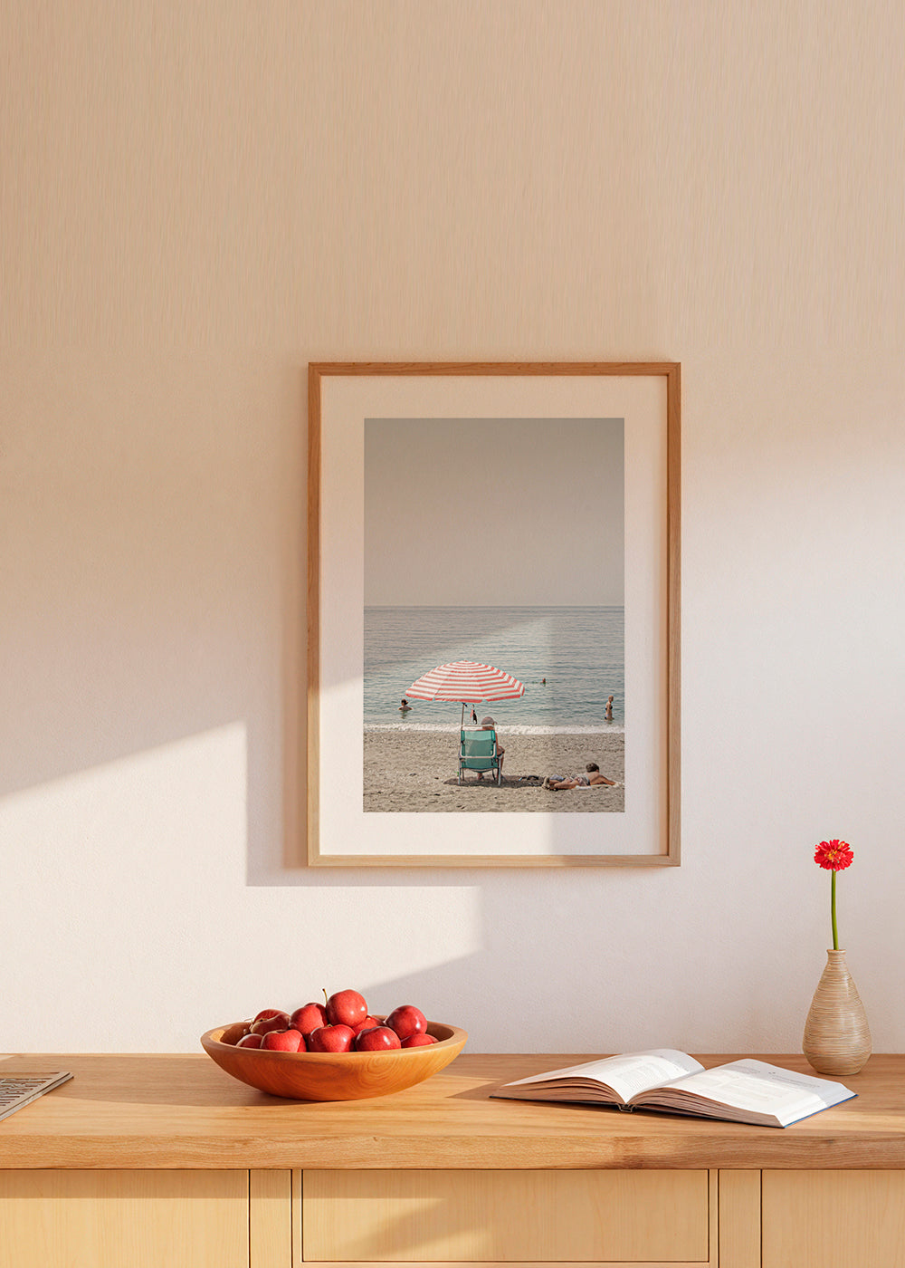 Sztuka krajobrazu: parasol na plaży