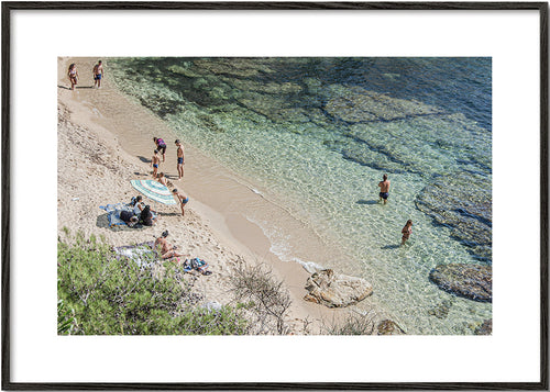 Plakat krajobrazowy: plaża z lotu ptaka